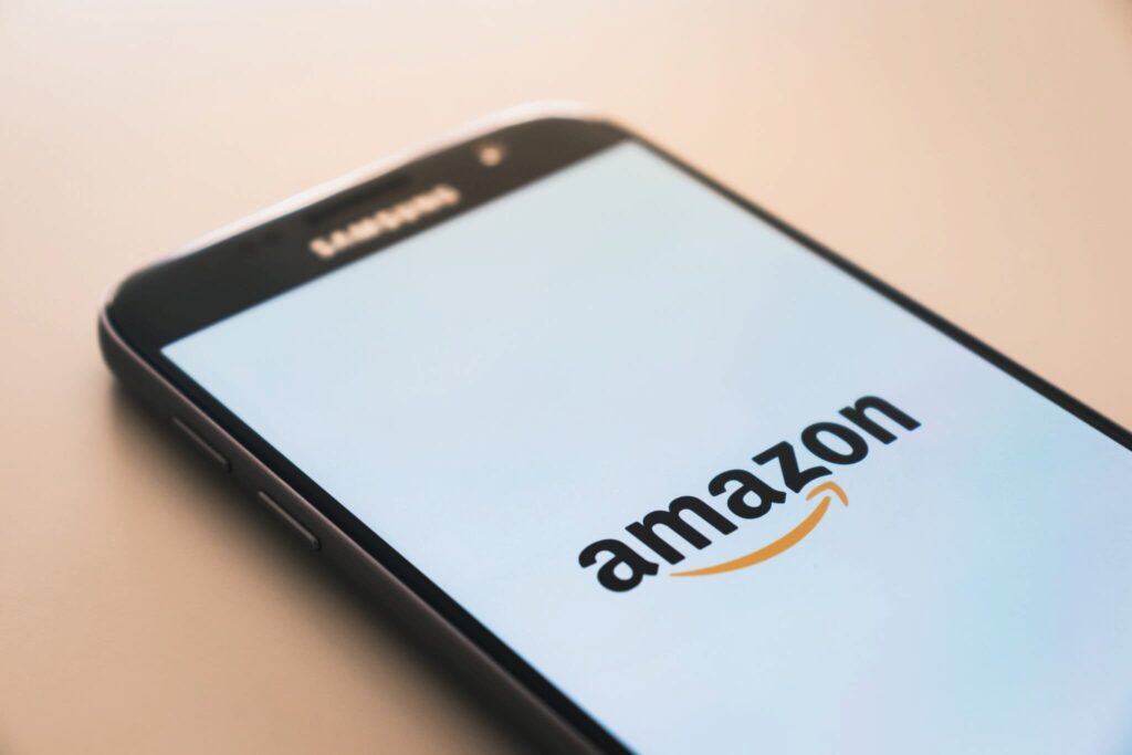 Amazon app on smartphone 